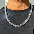 10mm 18k Gold Diamond Clustered Tennis Chain - Drip Culture Jewelry