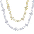 10mm 18k Gold Diamond Cross Eye Infinity Link Chain - Drip Culture Jewelry