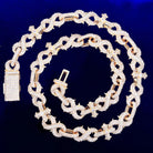 10mm 18k Gold Diamond Infinity Cross Chain - Drip Culture Jewelry
