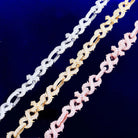 10mm 18k Gold Diamond Infinity Cross Chain - Drip Culture Jewelry