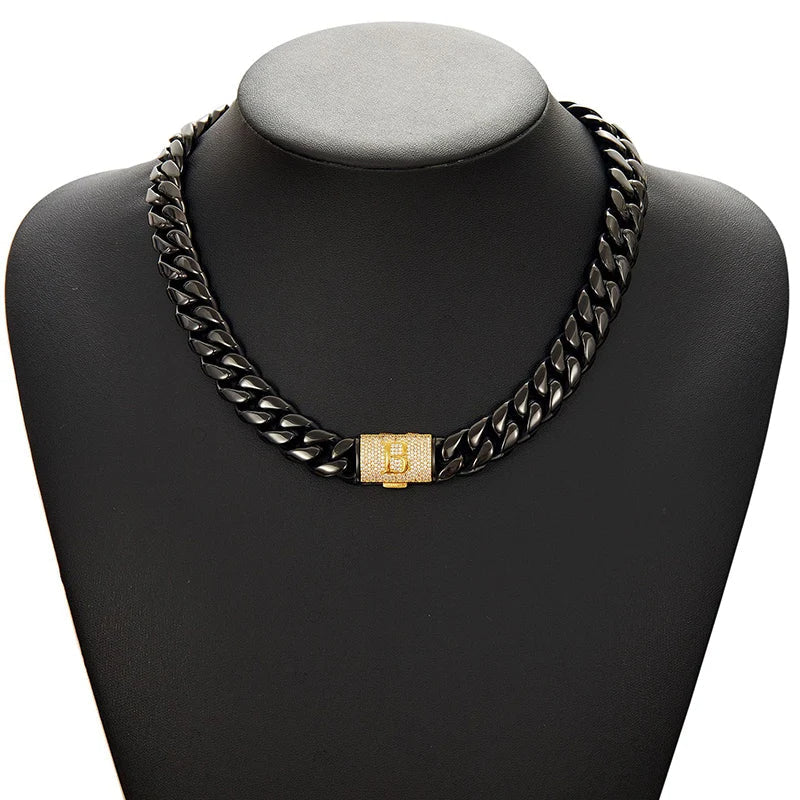 14mm 18k Gold Custom Diamond Clasp Cuban Link Chain - Drip Culture Jewelry