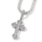18k Gold Baguette Diamond Cross Pendant - Drip Culture Jewelry