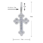 18k Gold Baguette Diamond Cross Pendant - Drip Culture Jewelry