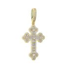 18k Gold Baguette Diamond Cross Pendant - Drip Culture Jewelry