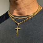 18K Gold Crucifix Set (3 Pieces) - Drip Culture Jewelry