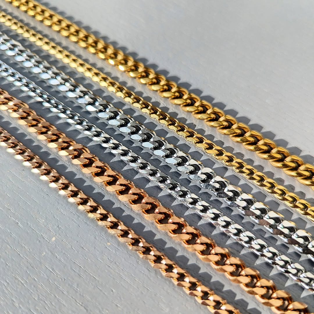 18K Gold Cuban Link Chain (3mm - 7mm) - Drip Culture Jewelry