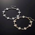 18k Gold Diamond Clover Bracelet - Drip Culture Jewelry