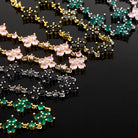 18k Gold Diamond Clover Bracelet - Drip Culture Jewelry