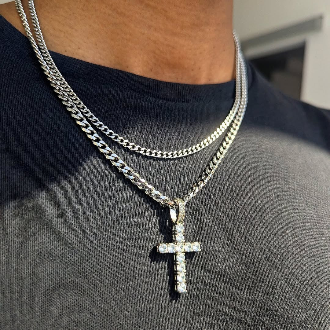 18k Gold Diamond Cross Set (3 Pieces) - Drip Culture Jewelry