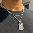 18k Gold Diamond Dog Tag Set (3 Pieces) - Drip Culture Jewelry