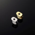 18K Gold Diamond Fire Emoji Grillz - Drip Culture Jewelry