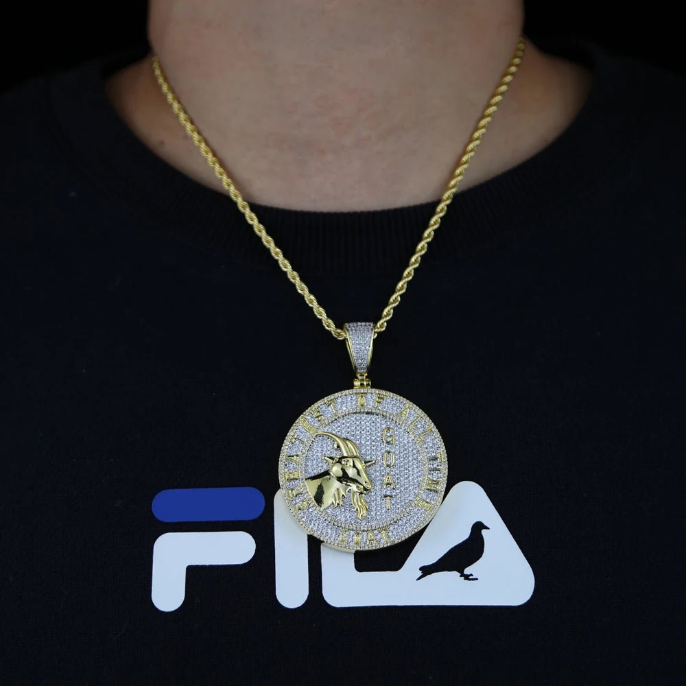 18k Gold Diamond G.O.A.T - Drip Culture Jewelry