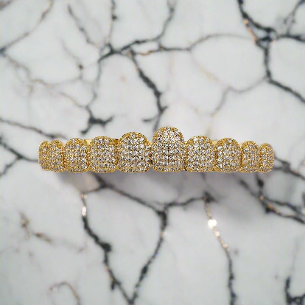 18k Gold Diamond Grillz - Drip Culture Jewelry