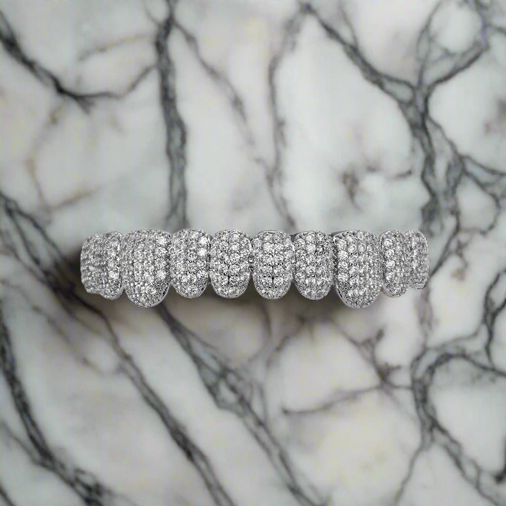 18k Gold Diamond Grillz - Drip Culture Jewelry
