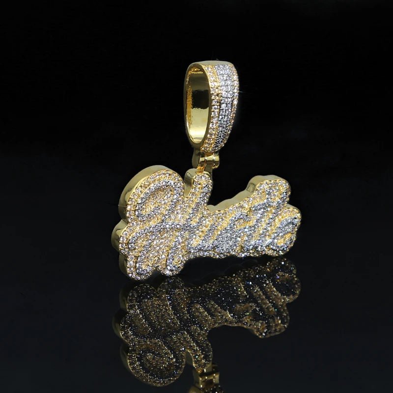 18k Gold Diamond Hustle Penant - Drip Culture Jewelry