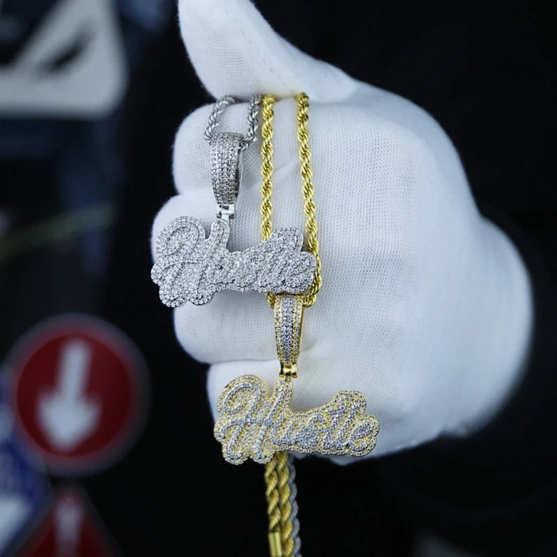 18k Gold Diamond Hustle Penant - Drip Culture Jewelry