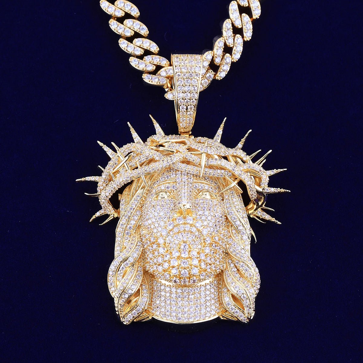 18k Gold Diamond Jesus Piece - Drip Culture Jewelry