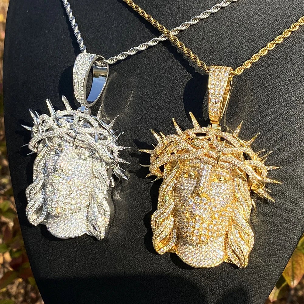 18k Gold Diamond Jesus Piece - Drip Culture Jewelry