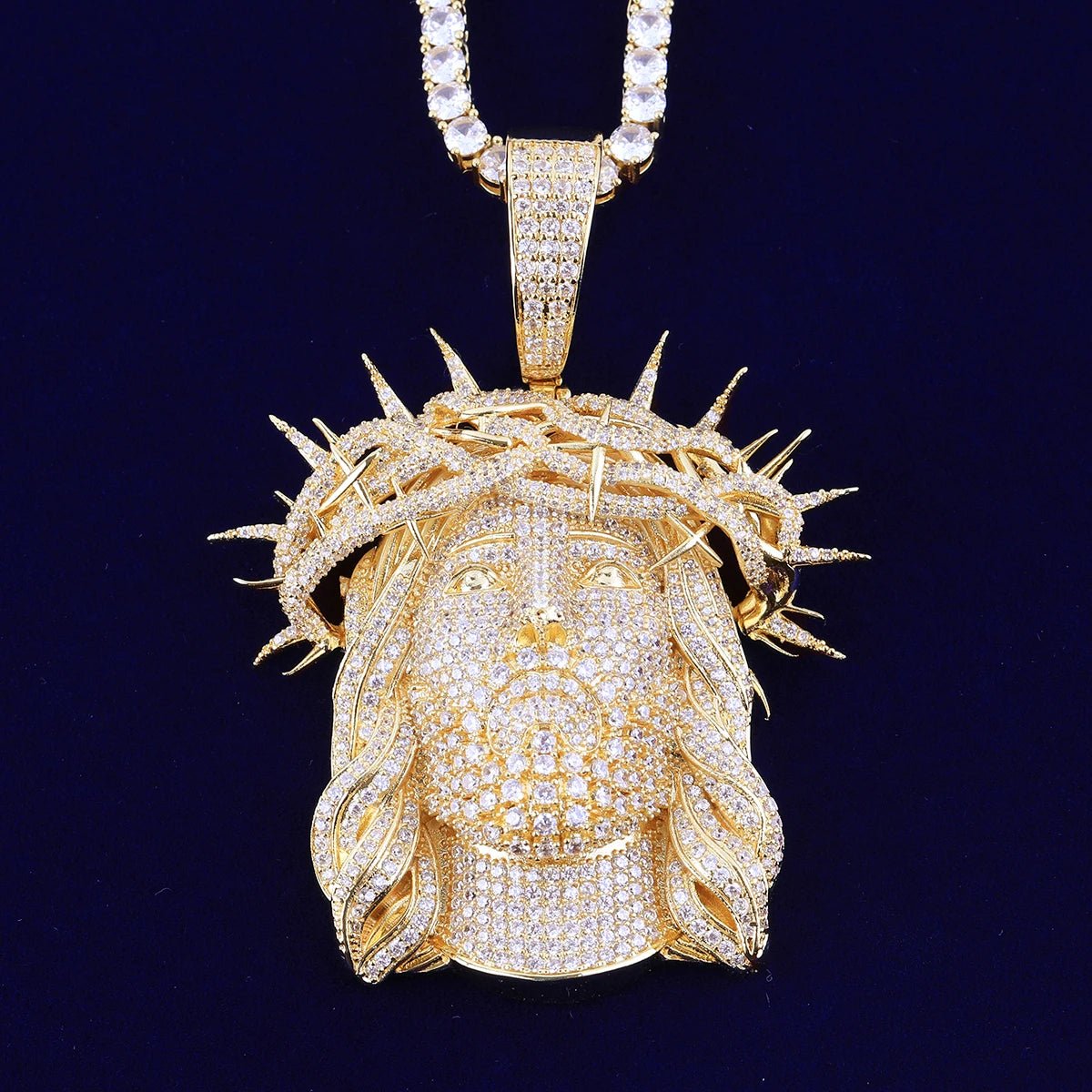 18k Gold Diamond Jesus Piece - Drip Culture Jewelry