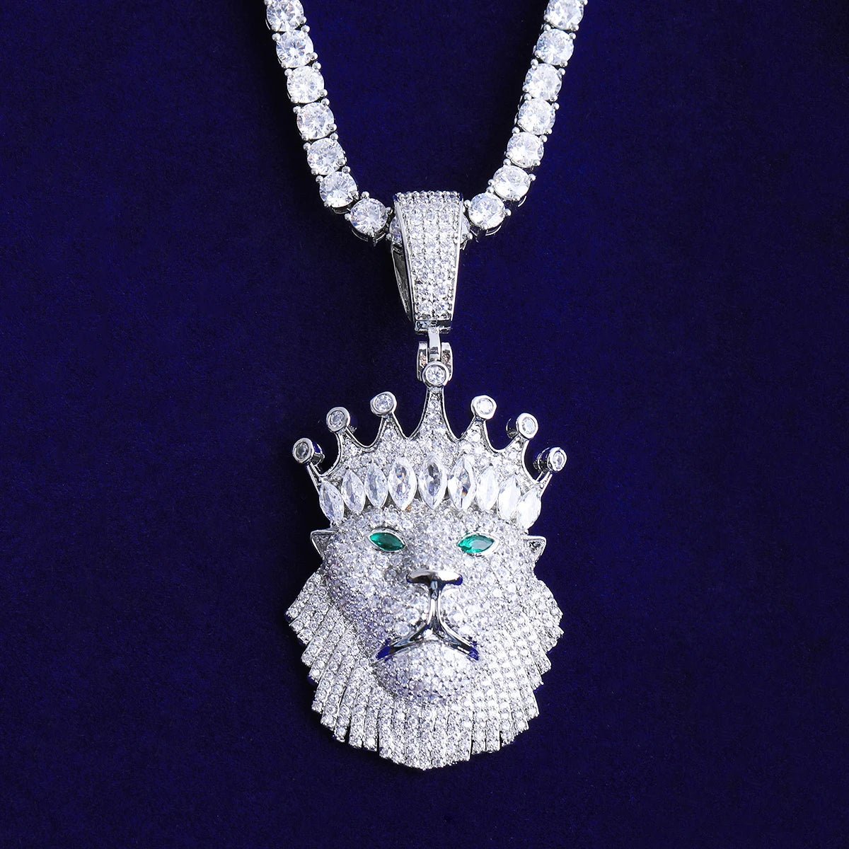 18k Gold Diamond King Lion - Drip Culture Jewelry