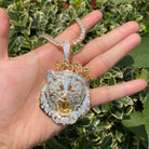 18k Gold Diamond King Lion - Drip Culture Jewelry