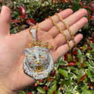 18k Gold Diamond King Lion - Drip Culture Jewelry
