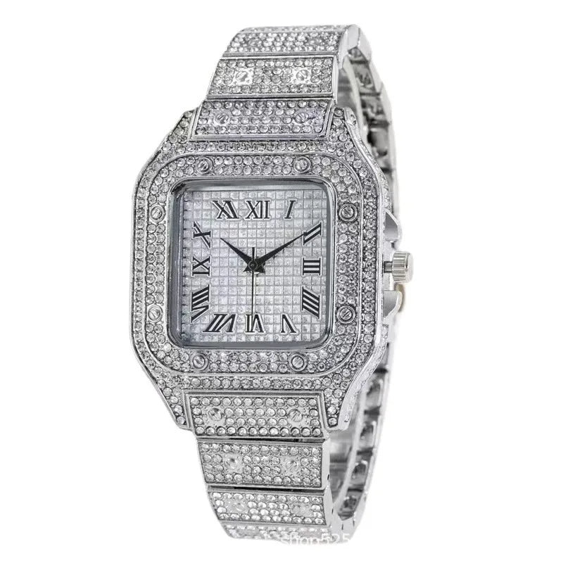 18k Gold Diamond Numerals Watch - Drip Culture Jewelry