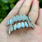 18k Gold Diamond, Plain Jane Fang Grillz - Drip Culture Jewelry