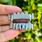 18k Gold Diamond, Plain Jane Fang Grillz - Drip Culture Jewelry
