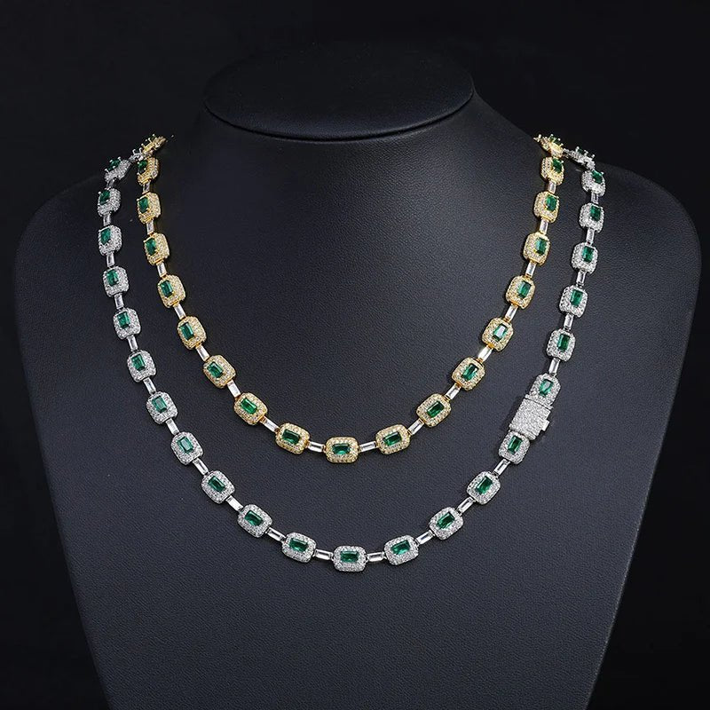 18k Gold Emerald & Diamond Bracelet - Drip Culture Jewelry