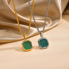 18k Gold Gemstone Pendant - Drip Culture Jewelry