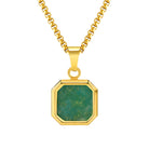 18k Gold Gemstone Pendant - Drip Culture Jewelry
