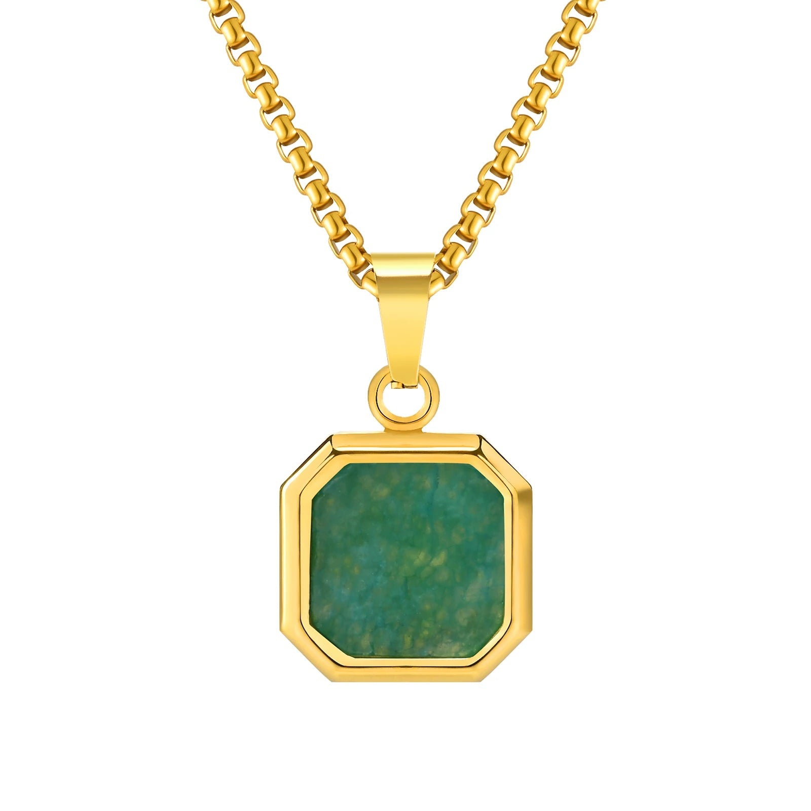 18k Gold Gemstone Pendant - Drip Culture Jewelry