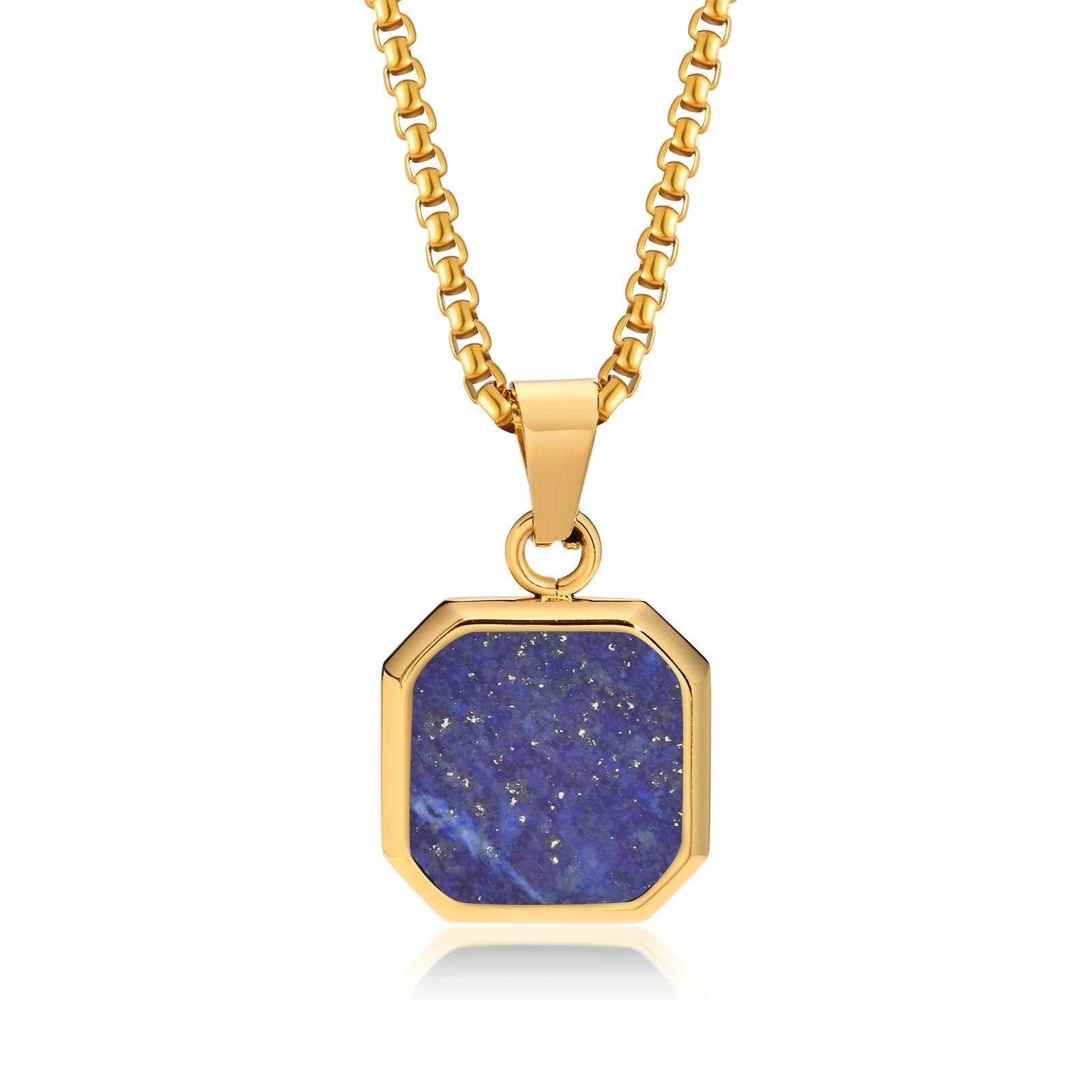18k Gold Gemstone Pendant - Drip Culture Jewelry