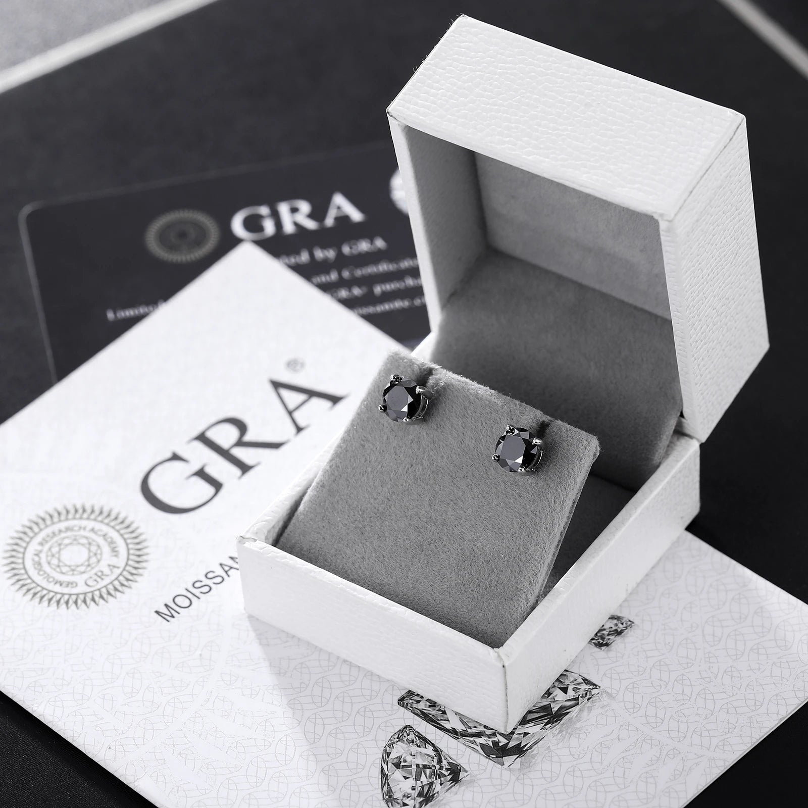 18k Gold Moissanite Black Diamond Earrings - Drip Culture Jewelry