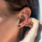 18k Gold Moissanite Black Diamond Earrings - Drip Culture Jewelry