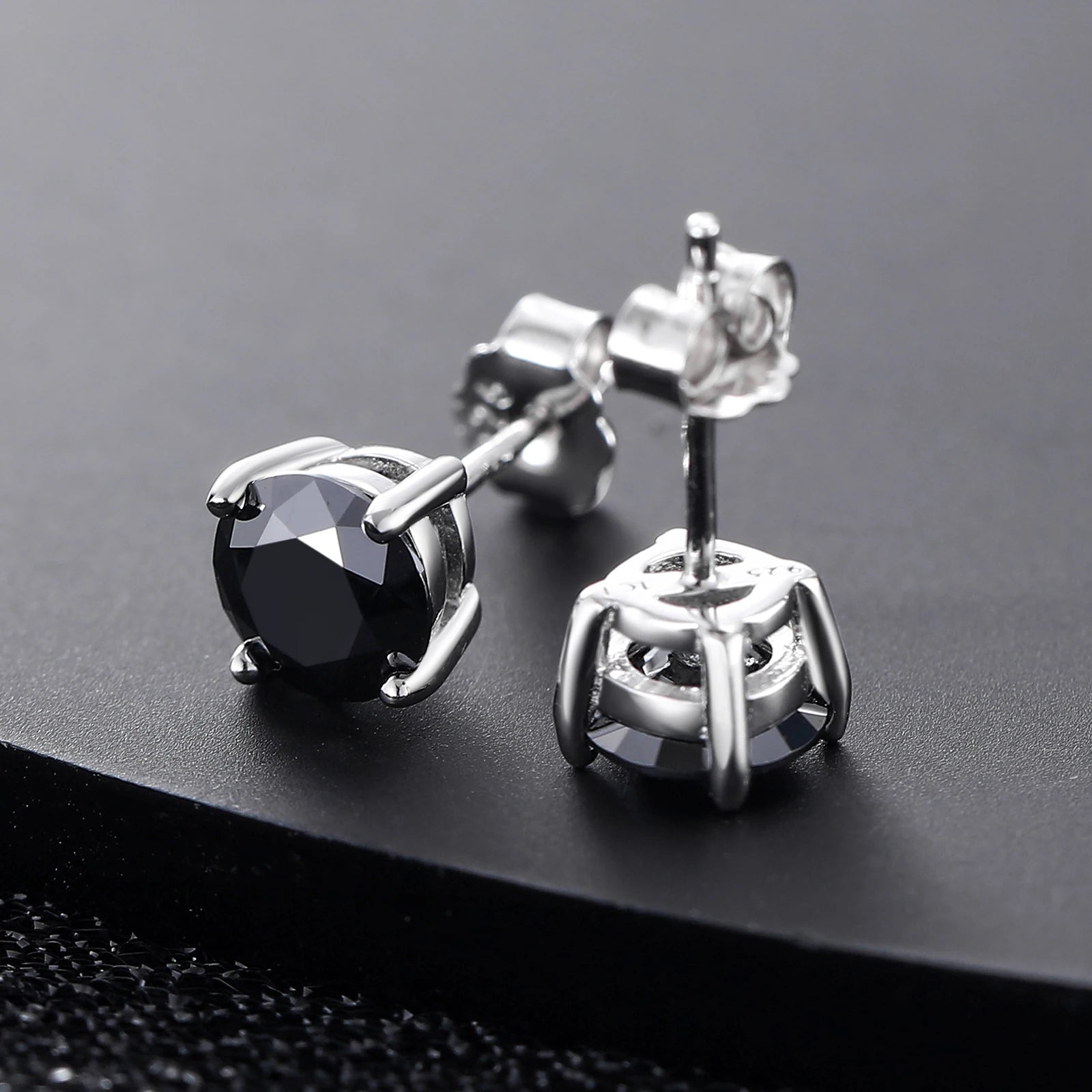 18k Gold Moissanite Black Diamond Earrings - Drip Culture Jewelry