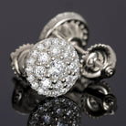 18k Gold Moissanite Diamond Cluster Earrings - Drip Culture Jewelry