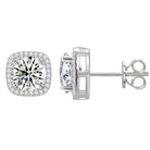 18k Gold Moissanite Diamond Cushion Cut Earrings - Drip Culture Jewelry