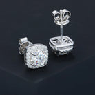 18k Gold Moissanite Diamond Cushion Cut Earrings - Drip Culture Jewelry