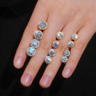 18k Gold Moissanite Diamond Halo Stud Earrings - Drip Culture Jewelry