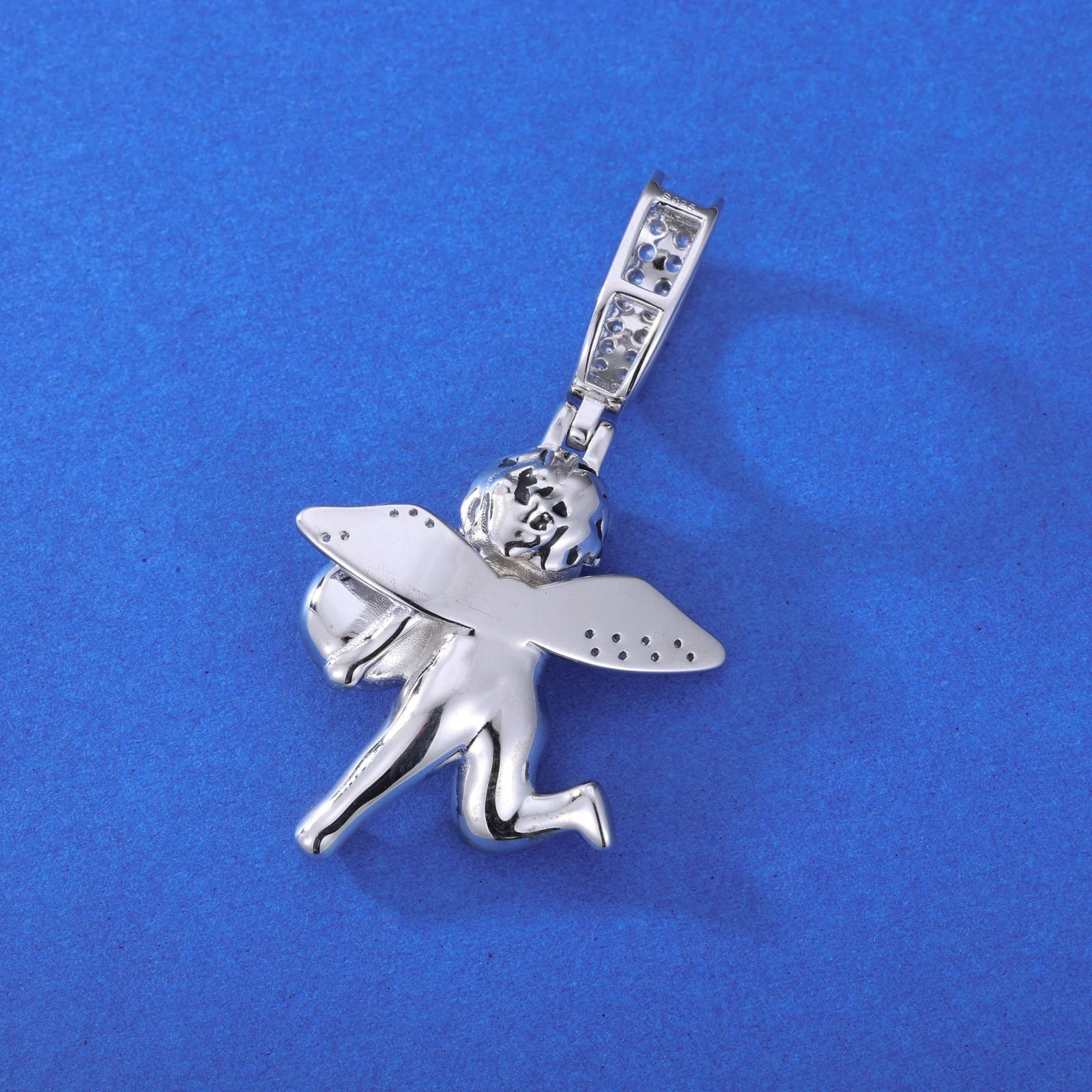18k Gold Moissanite Diamond Wealth Angel - Drip Culture Jewelry