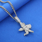 18k Gold Moissanite Diamond Wealth Angel - Drip Culture Jewelry