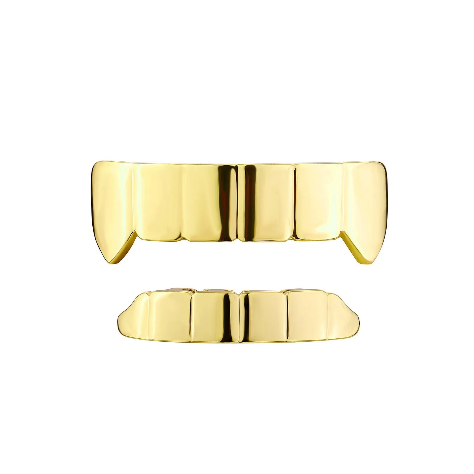 18k Gold One Piece Fang Grillz - Drip Culture Jewelry