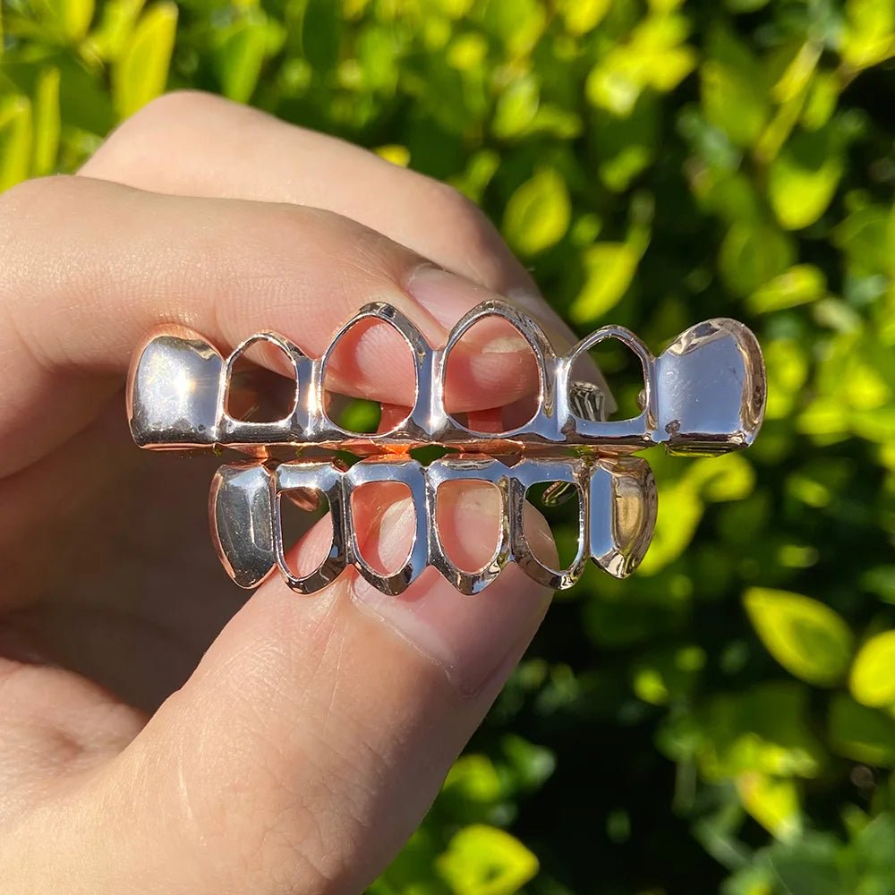 18K Gold Plated Open Face Grillz - Drip Culture Jewelry