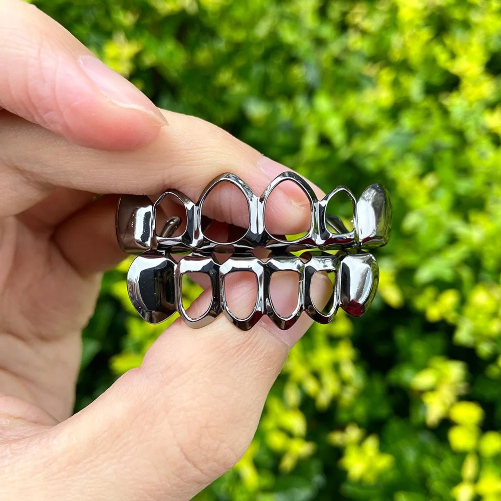 18K Gold Plated Open Face Grillz - Drip Culture Jewelry