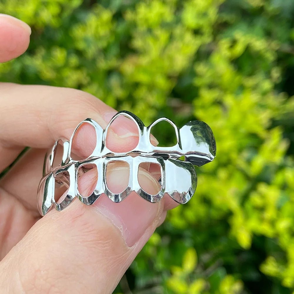 18K Gold Plated Open Face Grillz - Drip Culture Jewelry