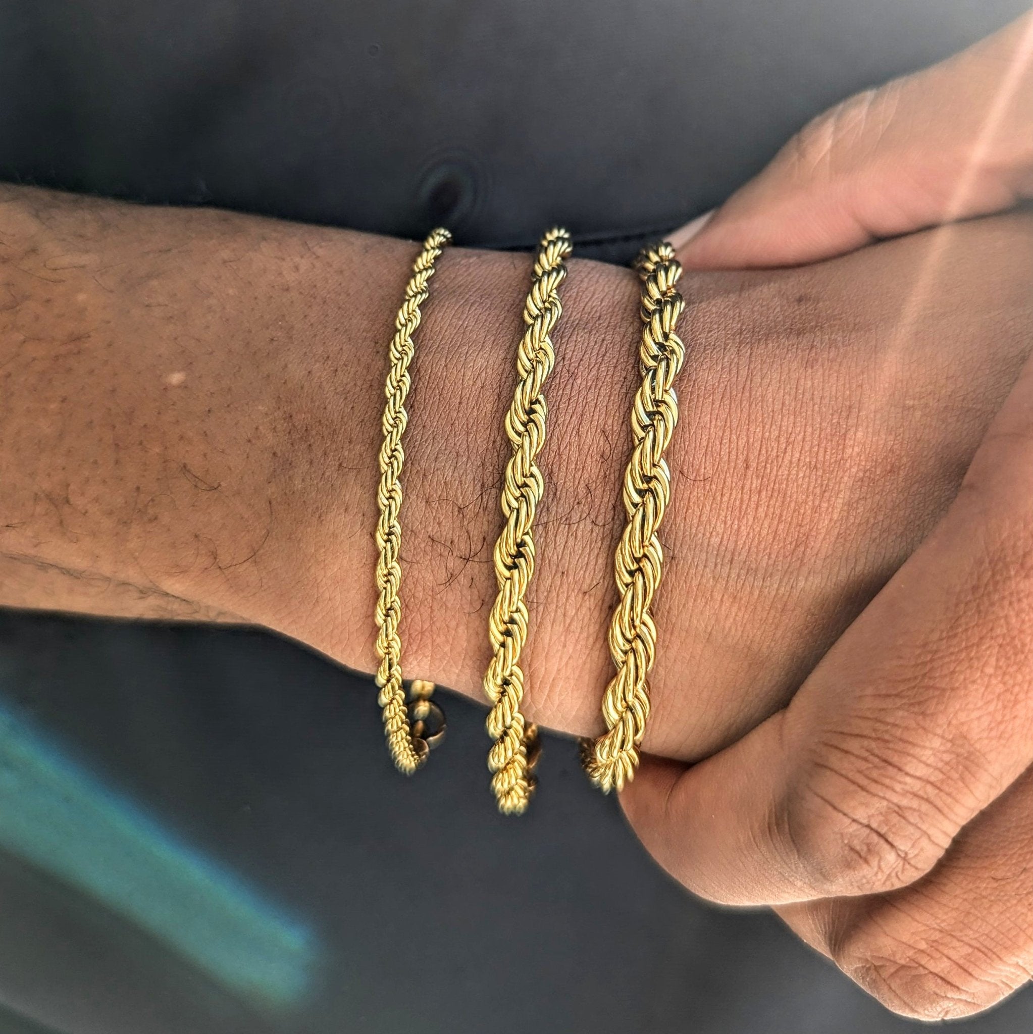 18k Gold Rope Bracelet - Drip Culture Jewelry