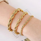 18k Gold Rope Bracelet - Drip Culture Jewelry