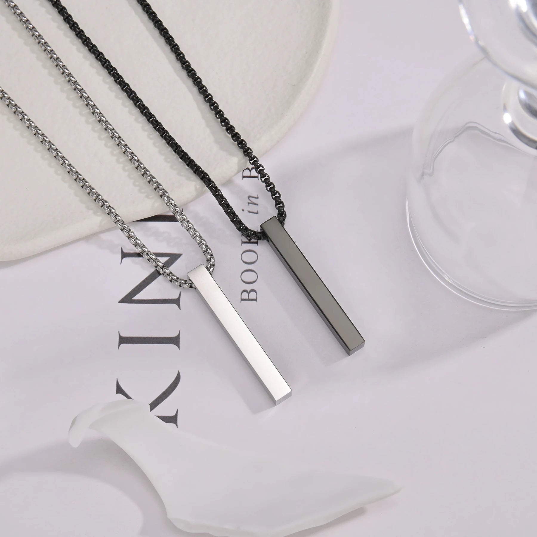 Custom 18k Gold Bar Pendant - Drip Culture Jewelry